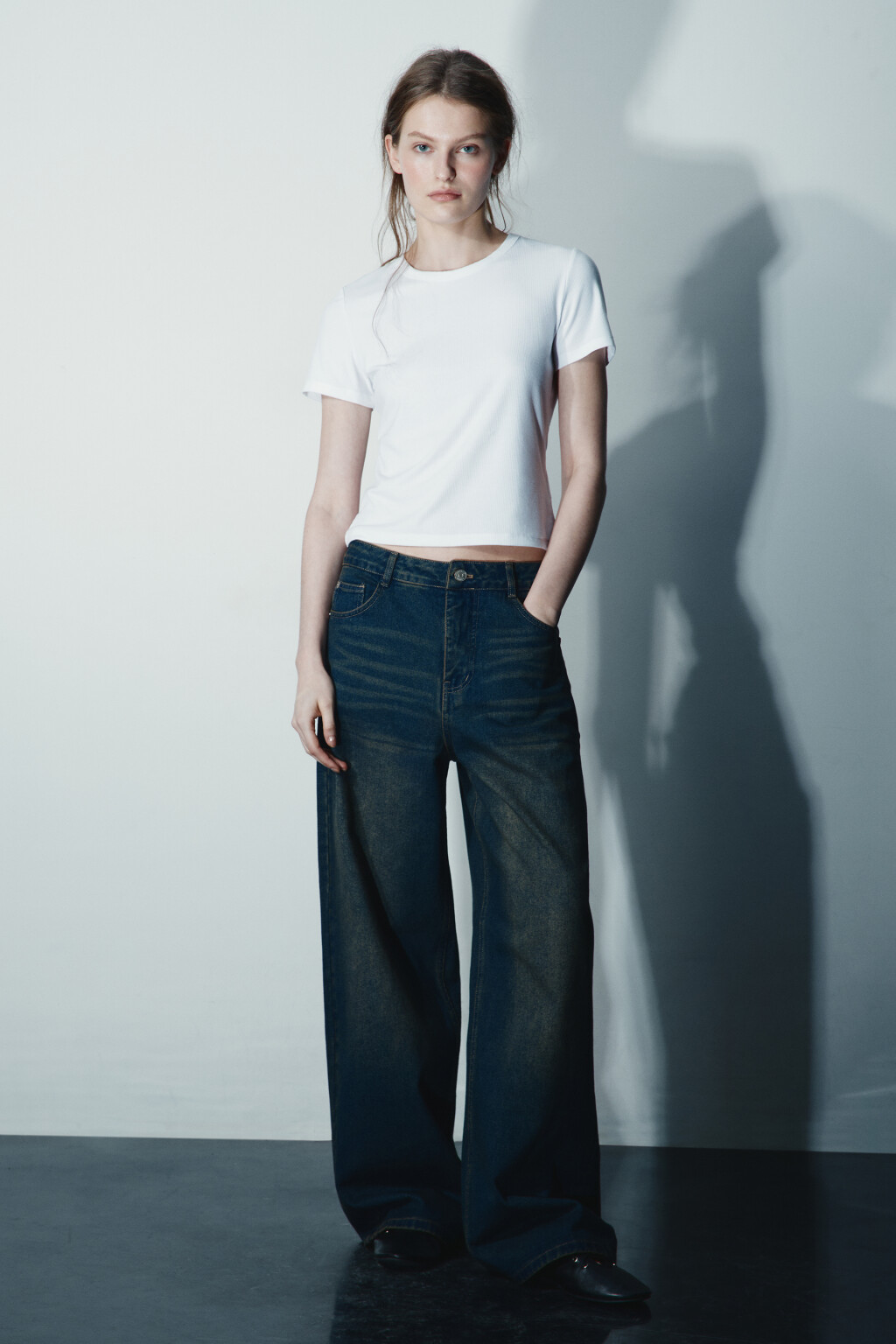 Джинсы baggy fit со средней посадкой - цвет темный тинт - 5