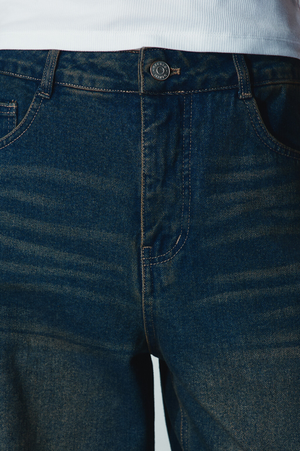 Джинсы baggy fit со средней посадкой - цвет темный тинт - 6