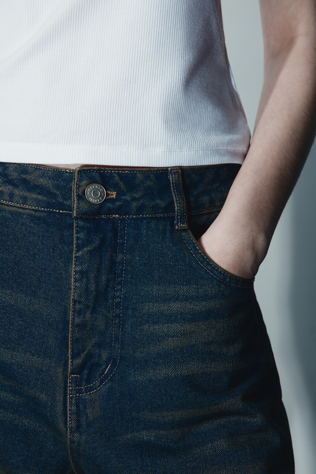 Джинсы baggy fit со средней посадкой - цвет темный тинт - 7