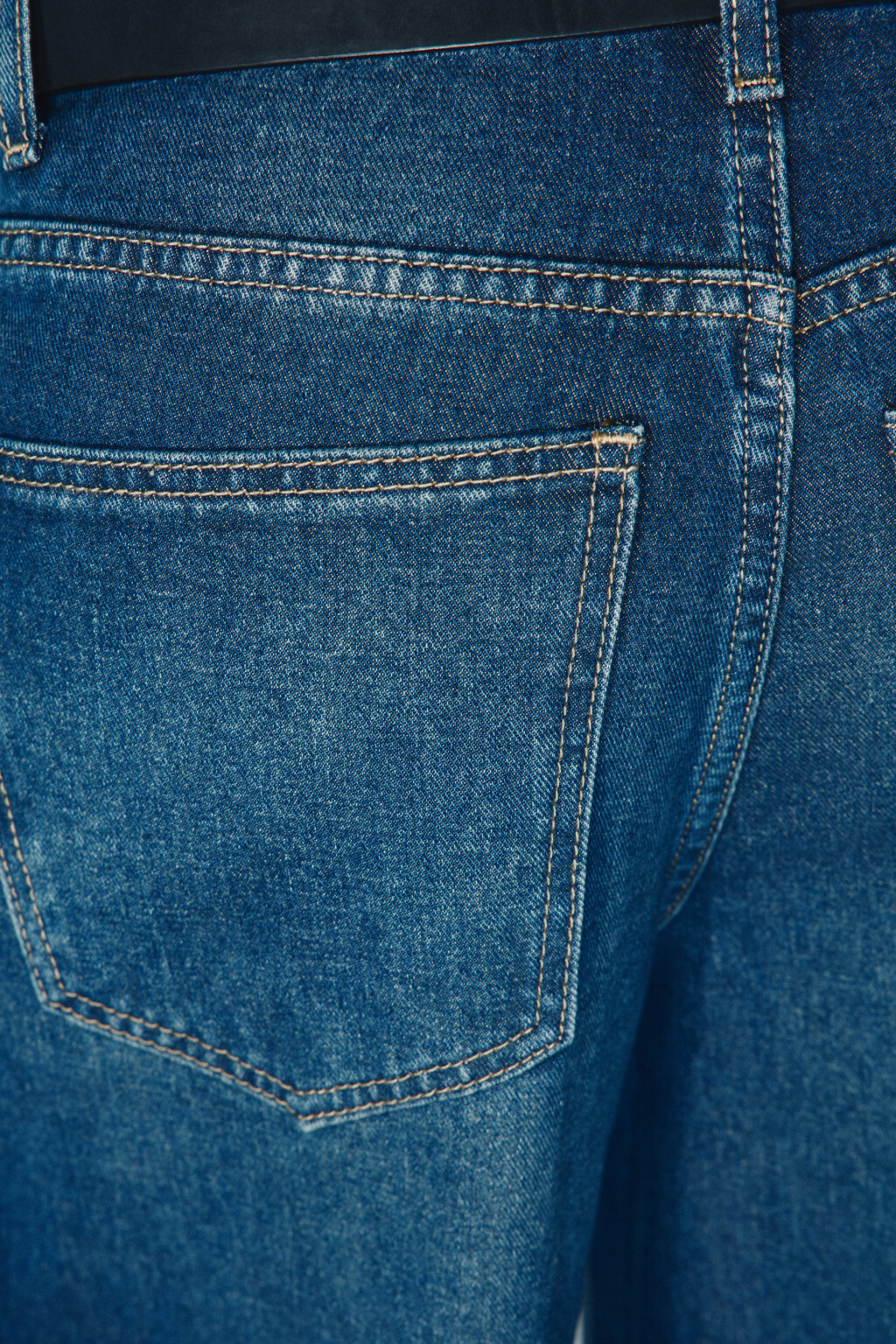 Джинсы широкие с ремнем - цвет синий - 6