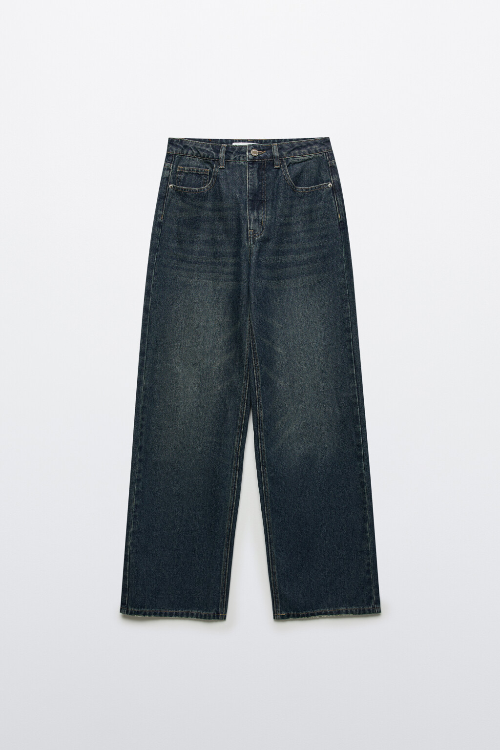 Джинсы straight fit со средней посадкой - цвет темный тинт - 8