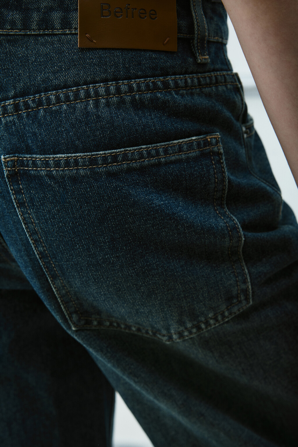 Джинсы straight fit со средней посадкой - цвет темный тинт - 7