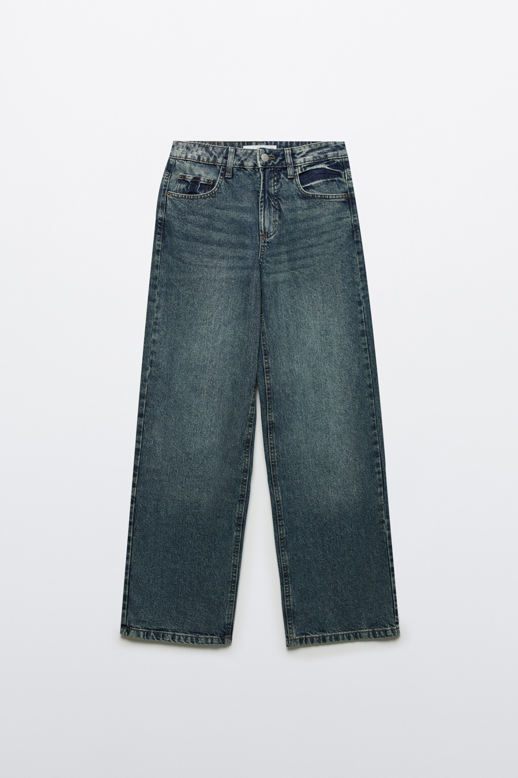 Джинсы прямые со средней посадкой - цвет темный тинт - 1