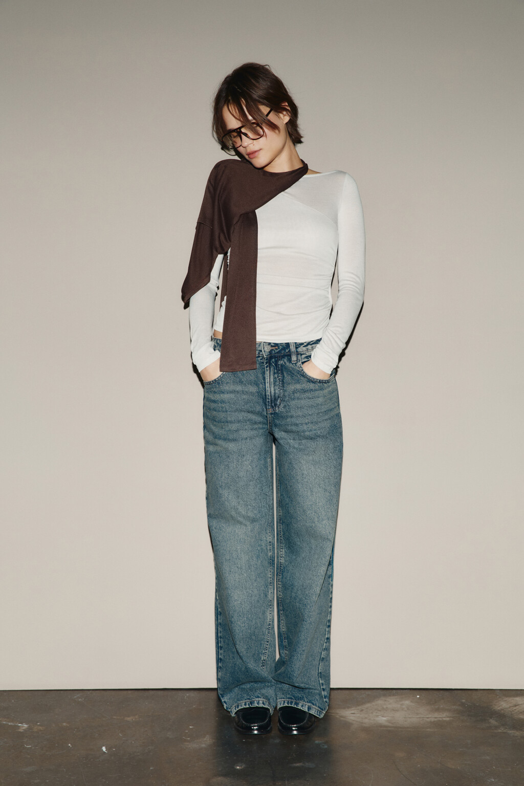 Джинсы прямые со средней посадкой - цвет темный тинт - 3