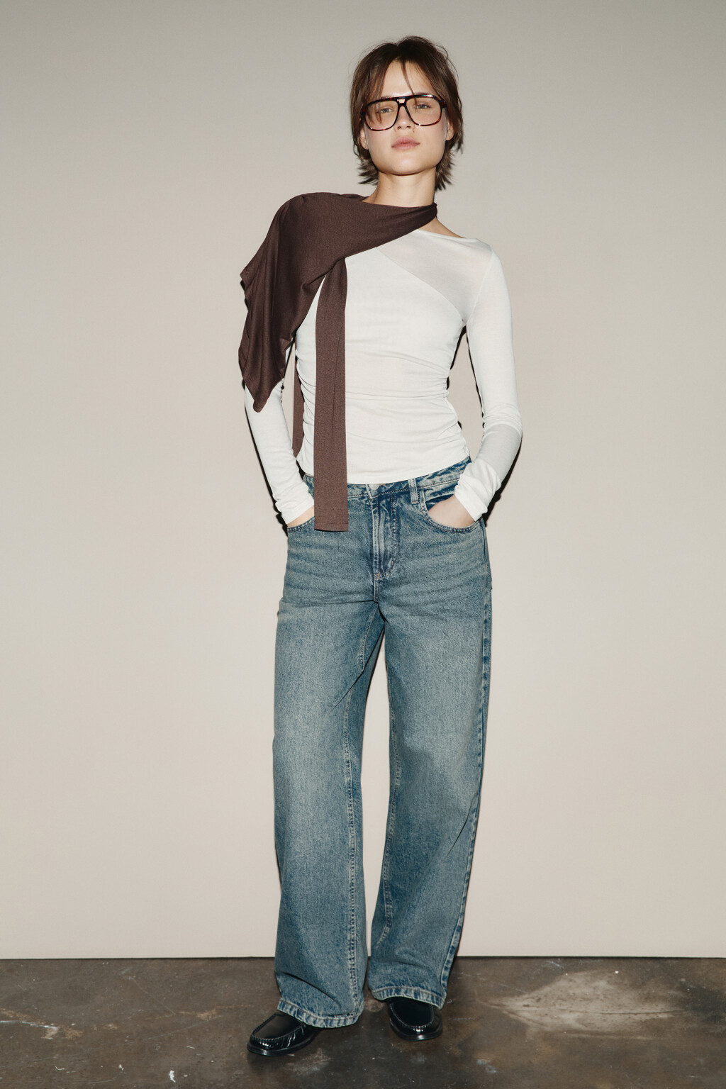 Джинсы прямые со средней посадкой - цвет темный тинт - 6