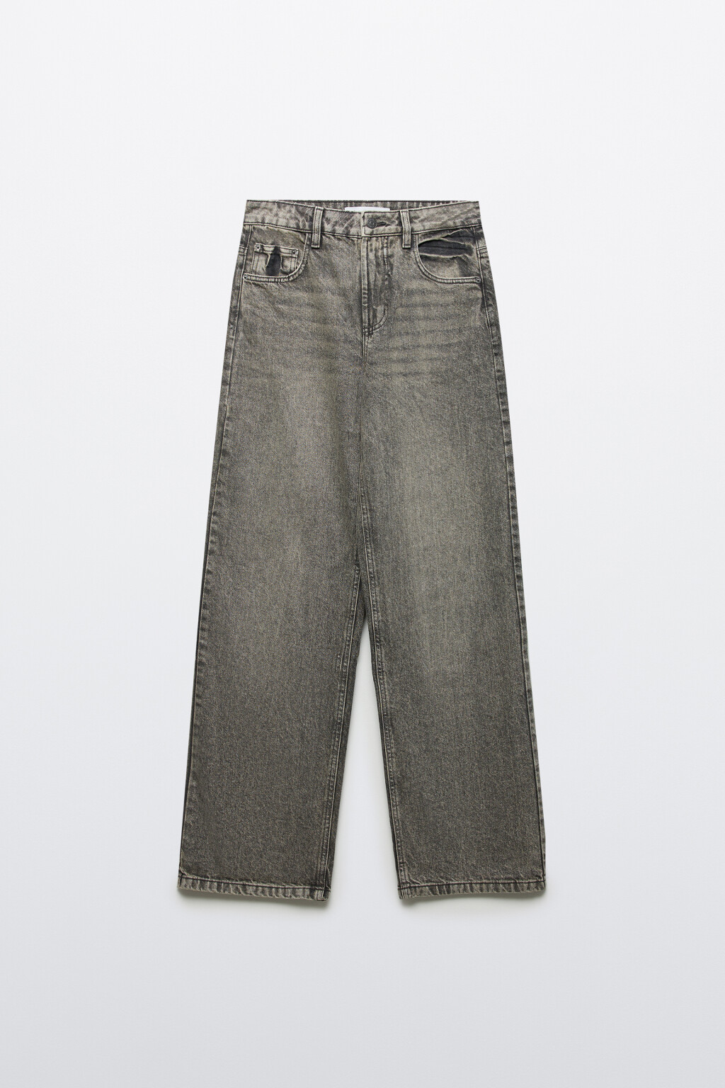 Джинсы прямые со средней посадкой - цвет бежевый - 1