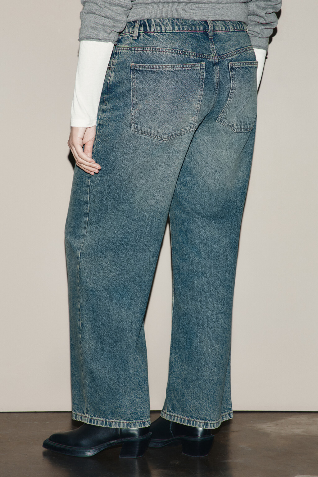 Джинсы прямые со средней посадкой - цвет темный тинт - 3