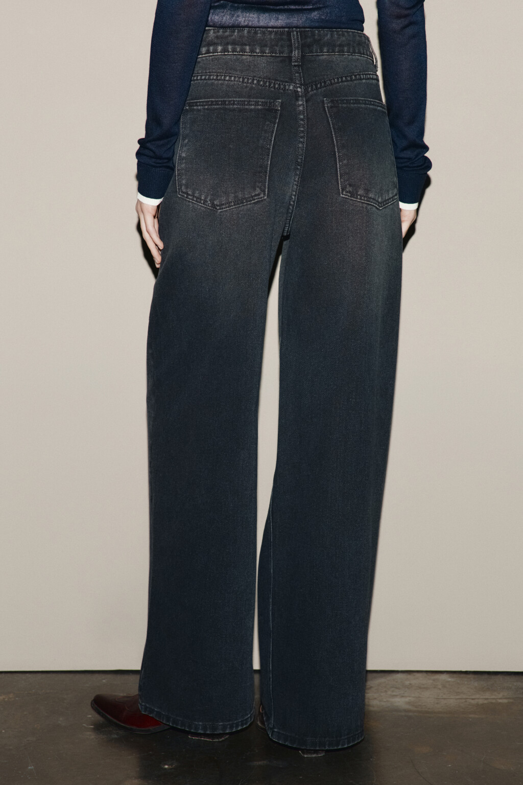 Джинсы baggy fit с низкой посадкой - цвет серый - 3