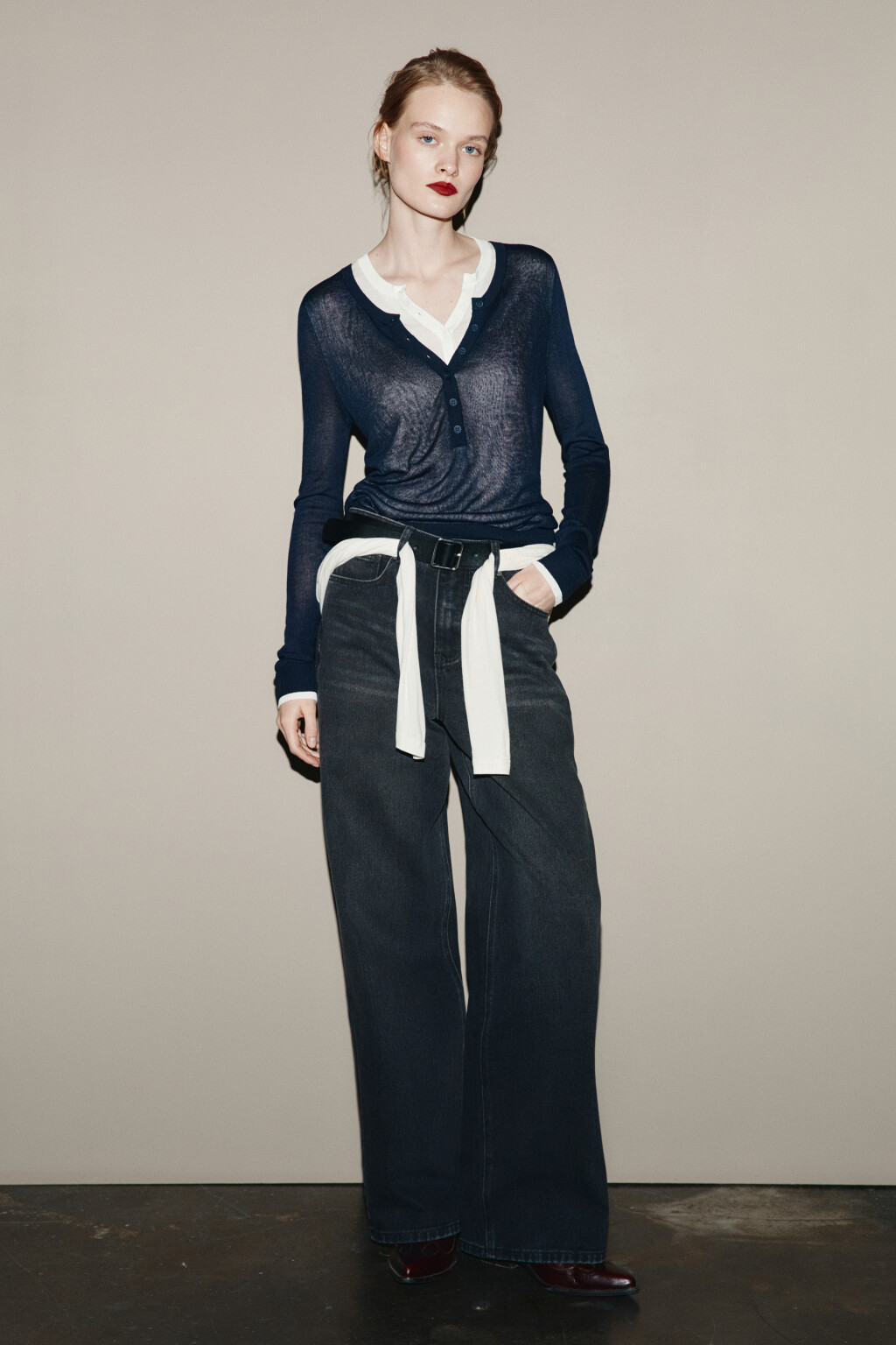 Джинсы baggy fit с низкой посадкой - цвет серый - 4