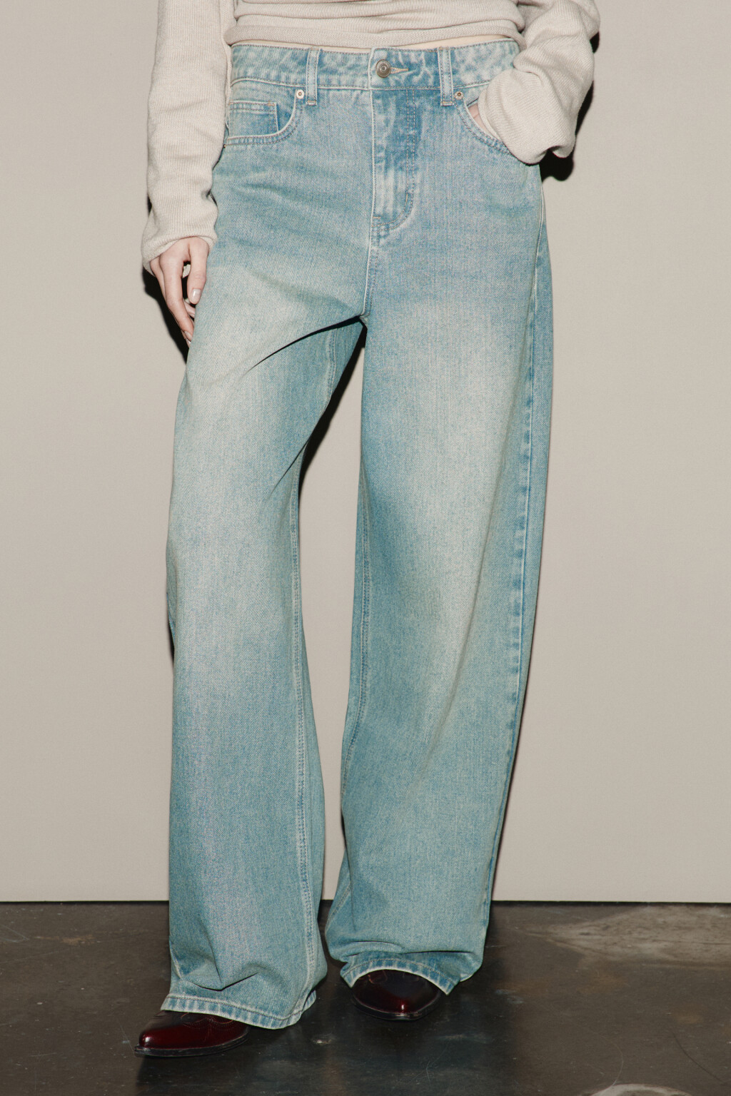 Джинсы baggy fit с низкой посадкой - цвет синий - 3