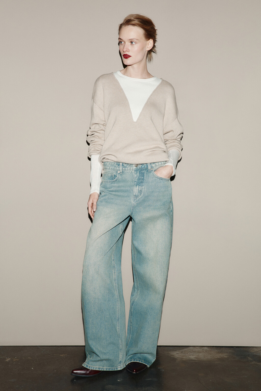 Джинсы baggy fit с низкой посадкой - цвет синий - 5