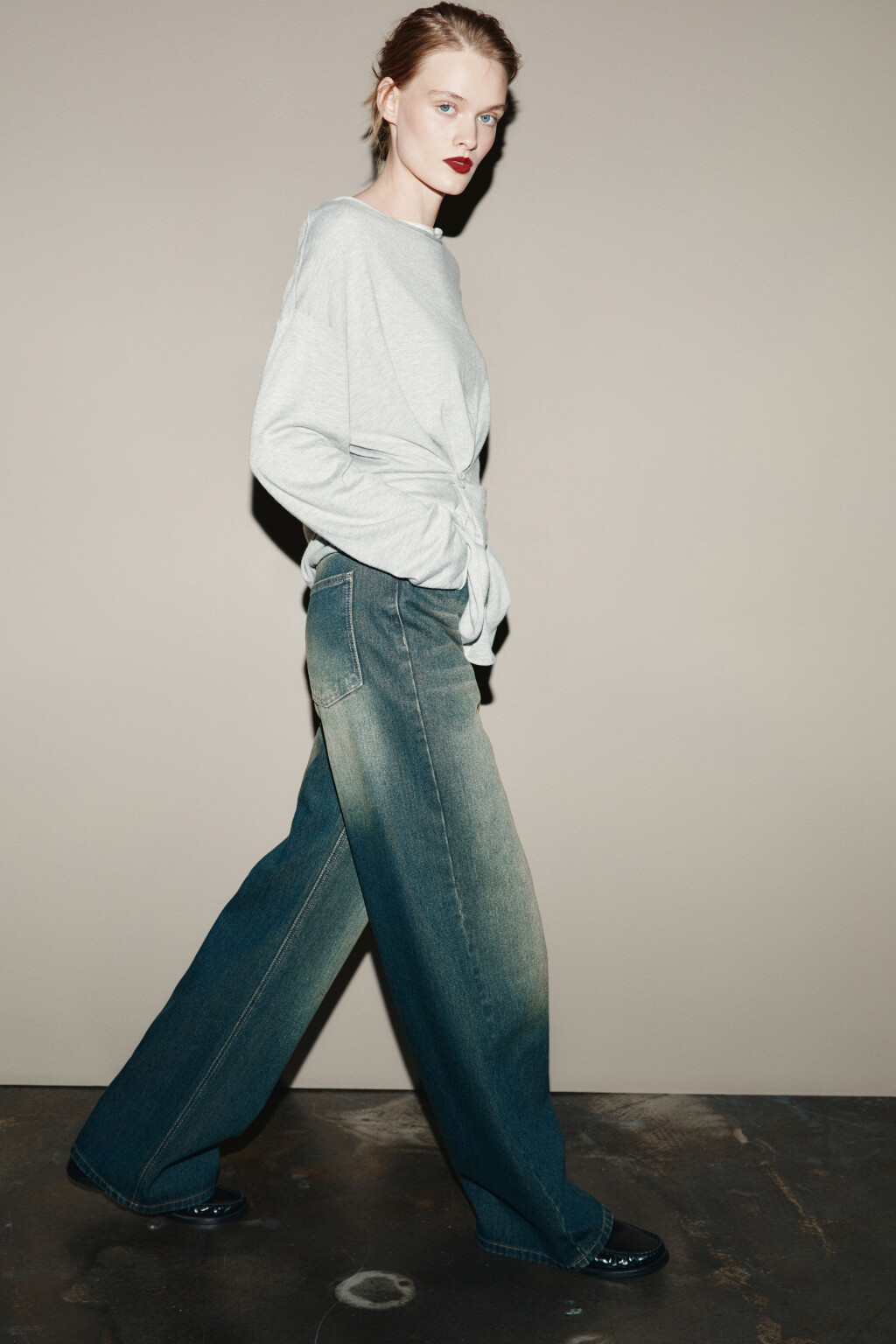 Джинсы baggy fit с низкой посадкой - цвет темный тинт - 2