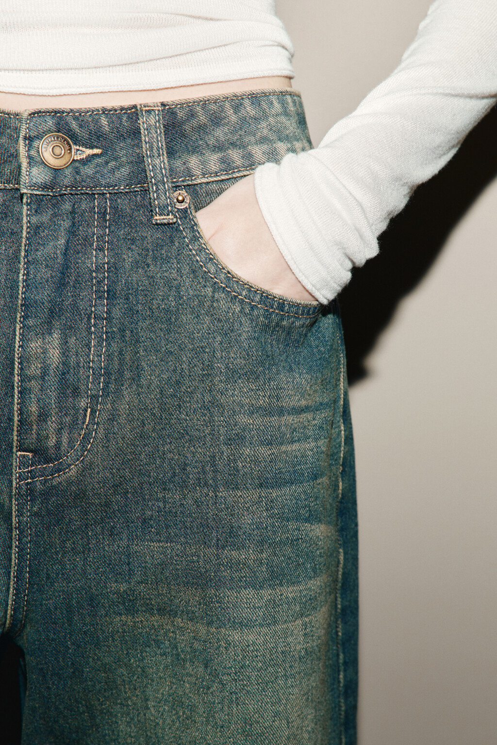 Джинсы baggy fit с низкой посадкой - цвет темный тинт - 7