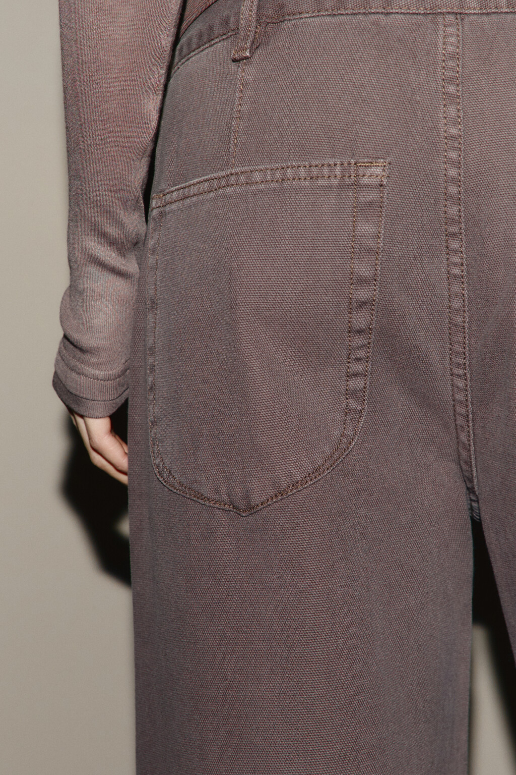 Джинсы baggy fit с подворотами - цвет коричневый - 6