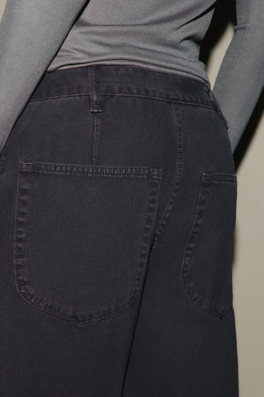 Джинсы baggy fit с подворотами - цвет серый - 6