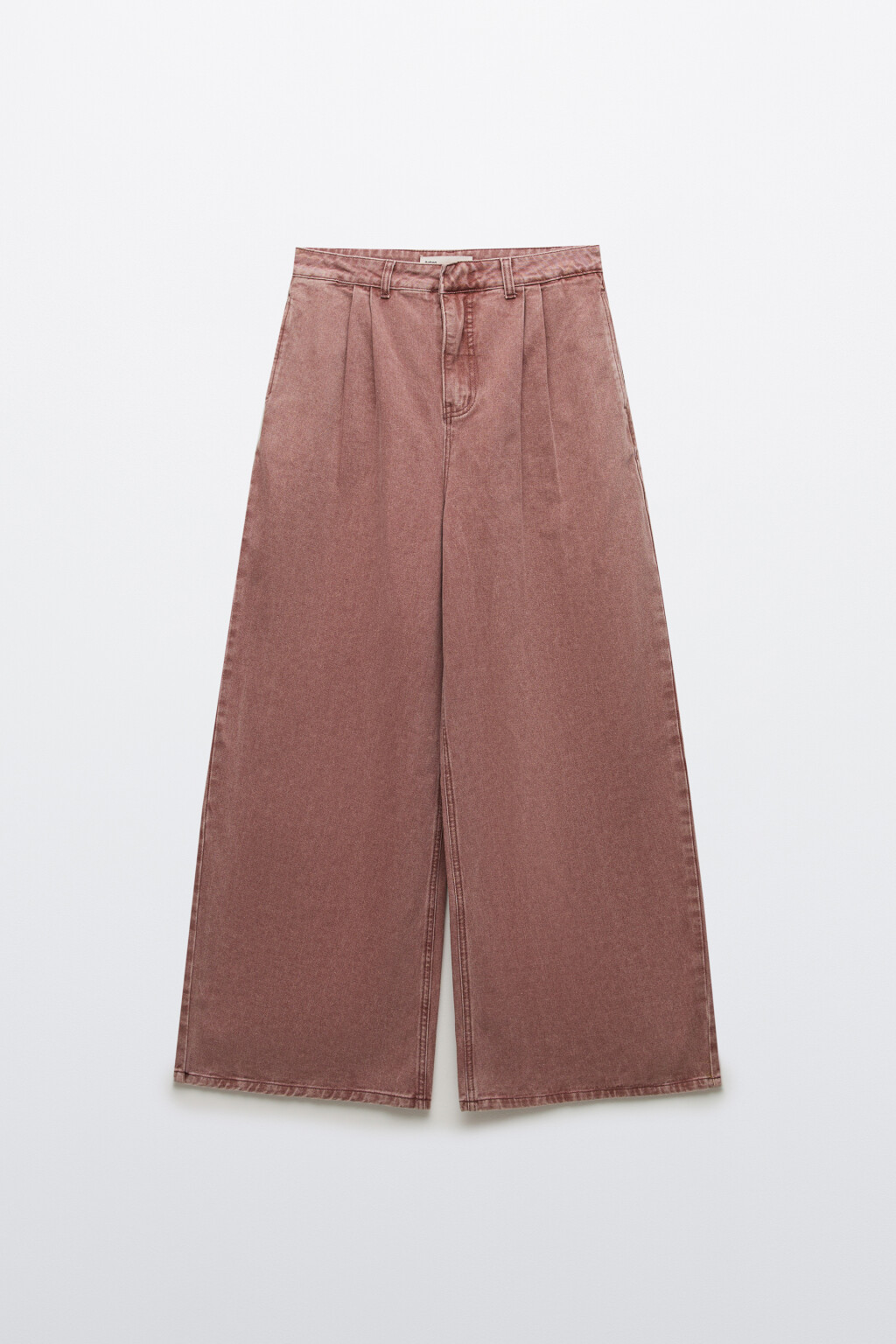 Джинсы baggy fit со средней посадкой - цвет розовый - 1