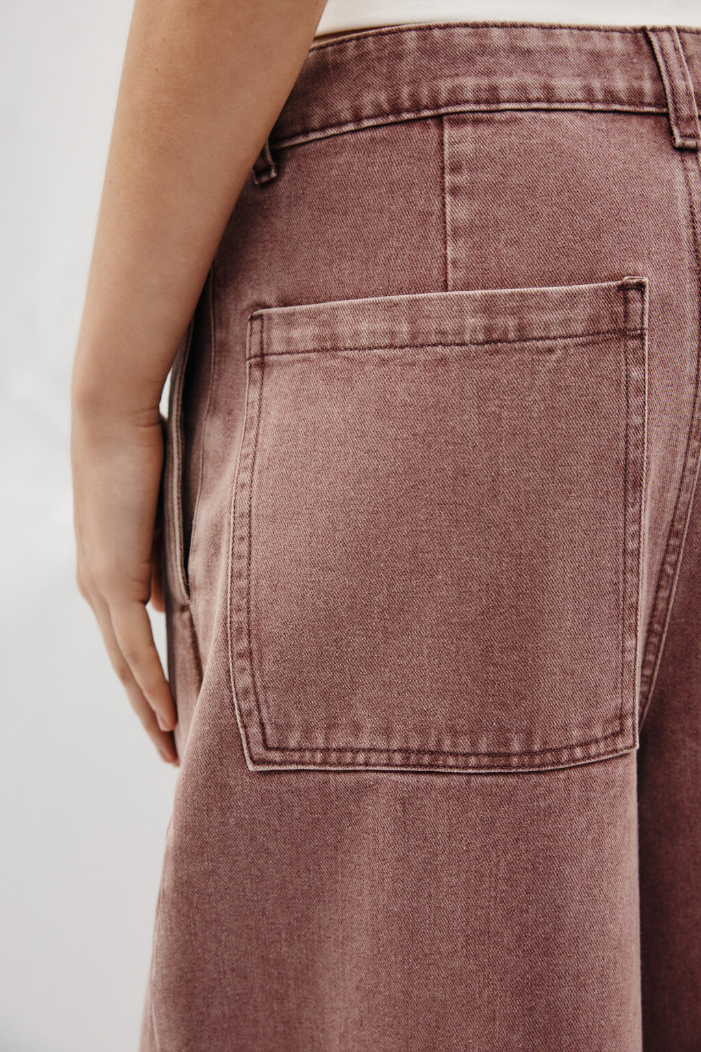 Джинсы baggy fit со средней посадкой - цвет розовый - 6