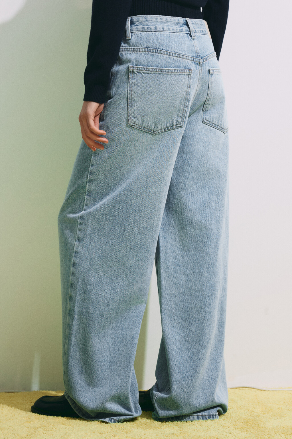 Джинсы baggy fit со средней посадкой - цвет голубой - 3