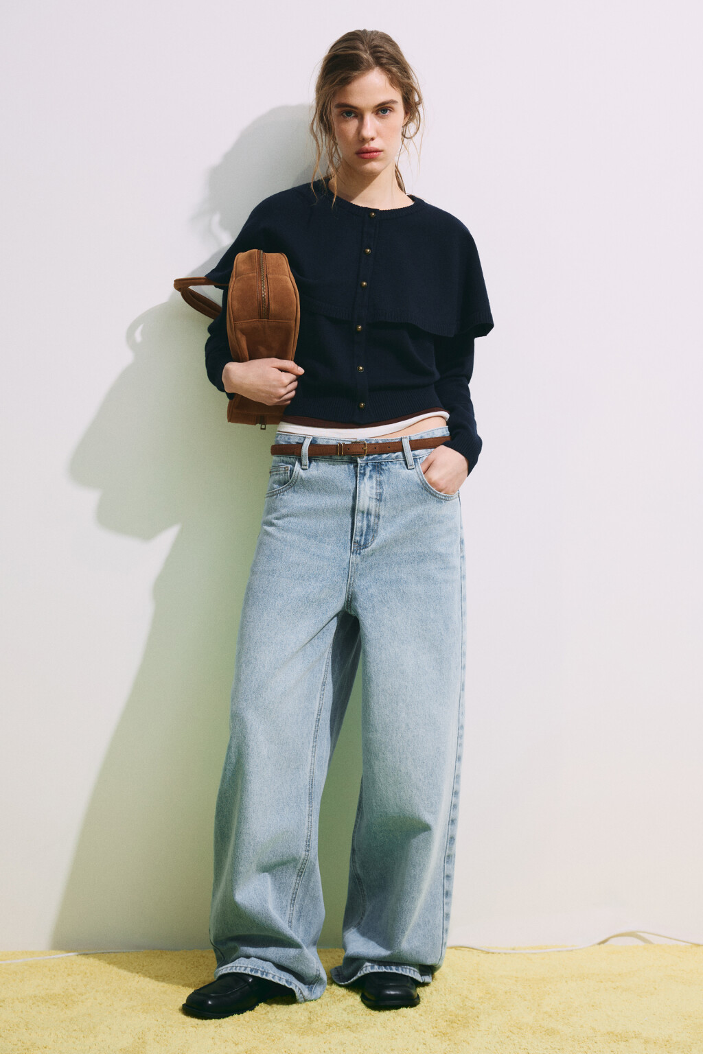 Джинсы baggy fit со средней посадкой - цвет голубой - 4