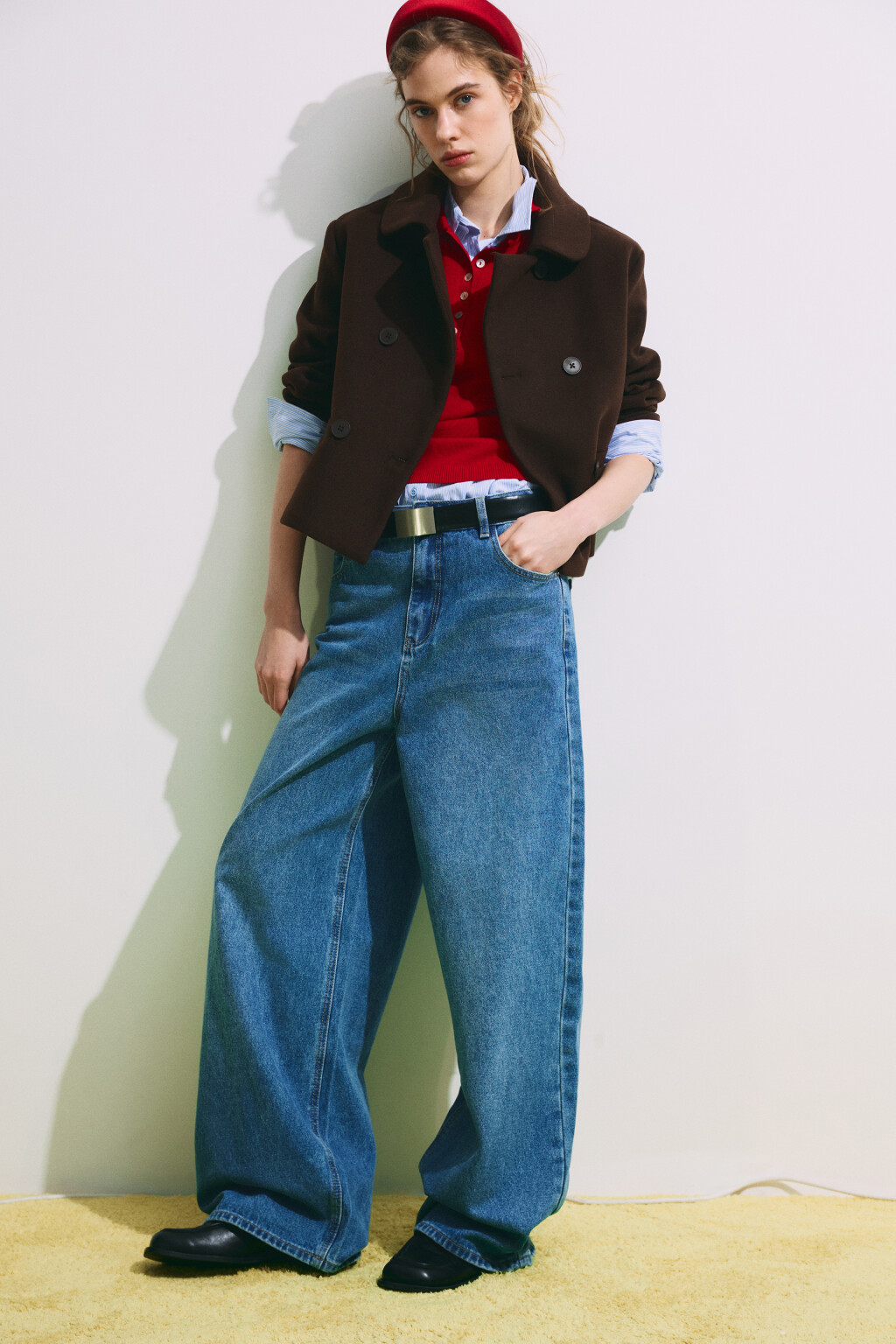 Джинсы baggy fit со средней посадкой - цвет голубой - 2