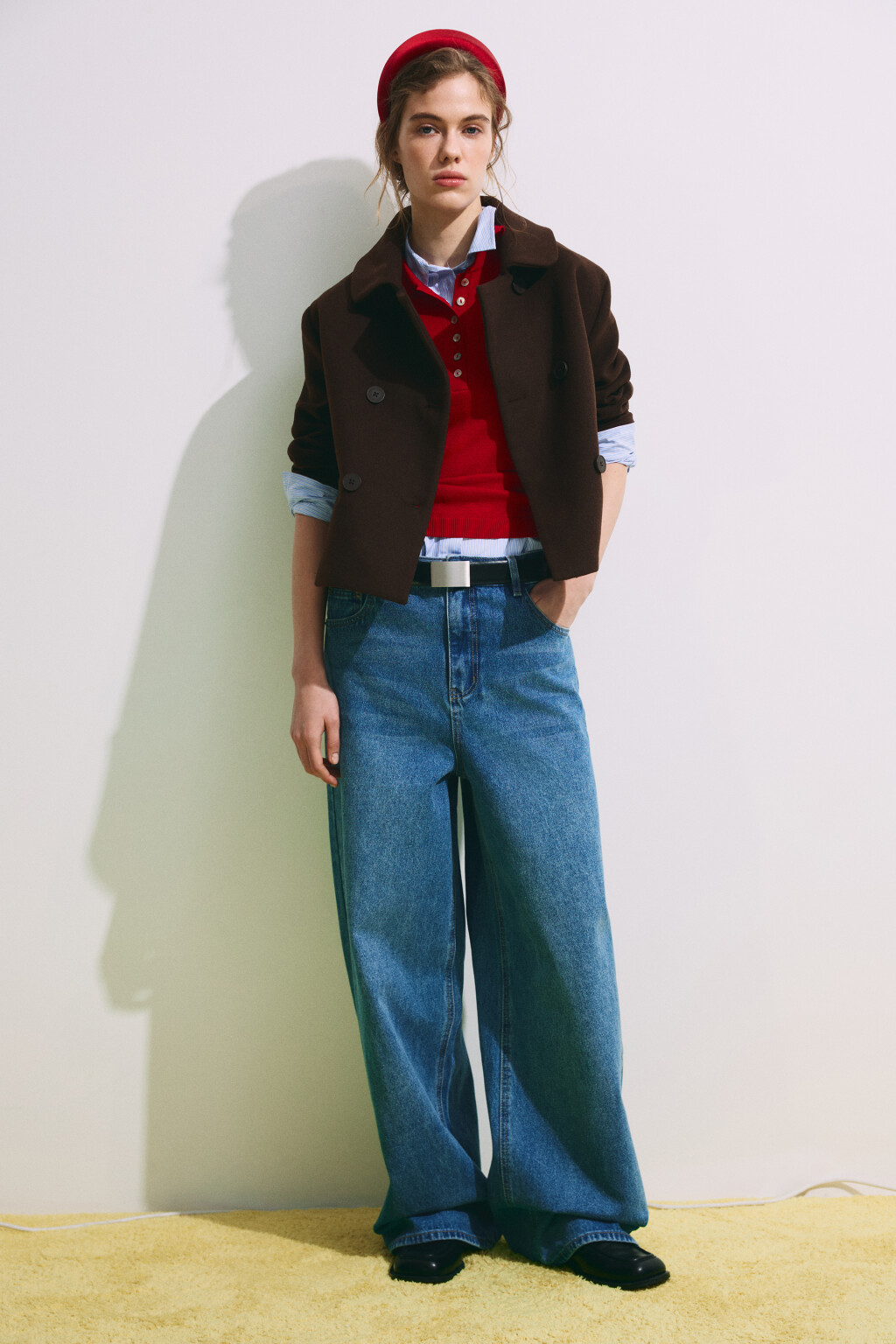 Джинсы baggy fit со средней посадкой - цвет голубой - 5