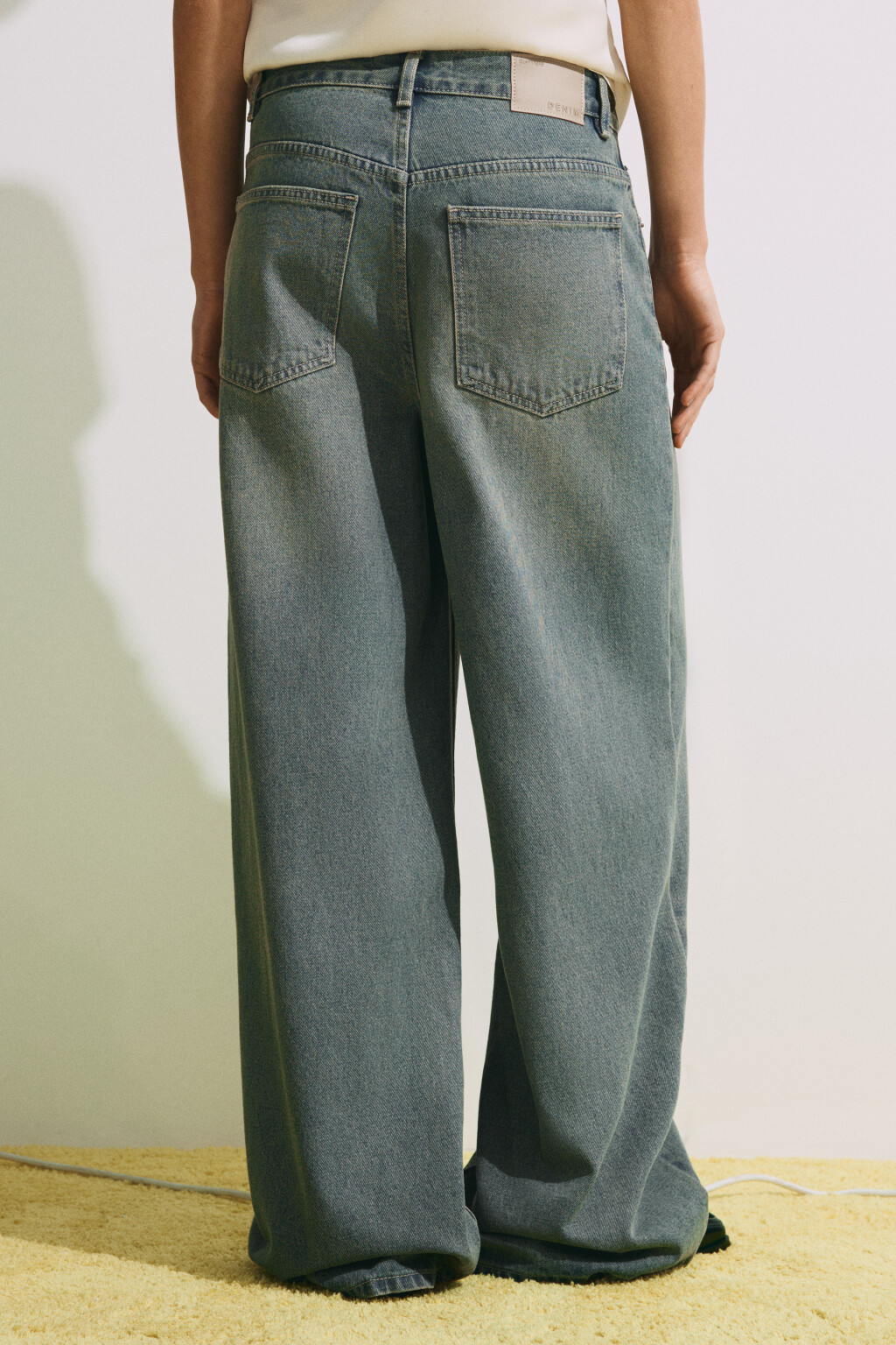 Джинсы baggy fit со средней посадкой - цвет синий - 4