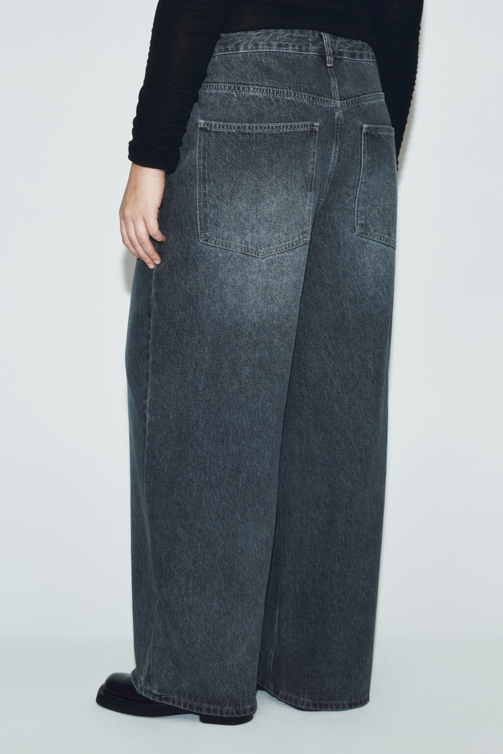Джинсы baggy fit со средней посадкой - цвет серый - 3