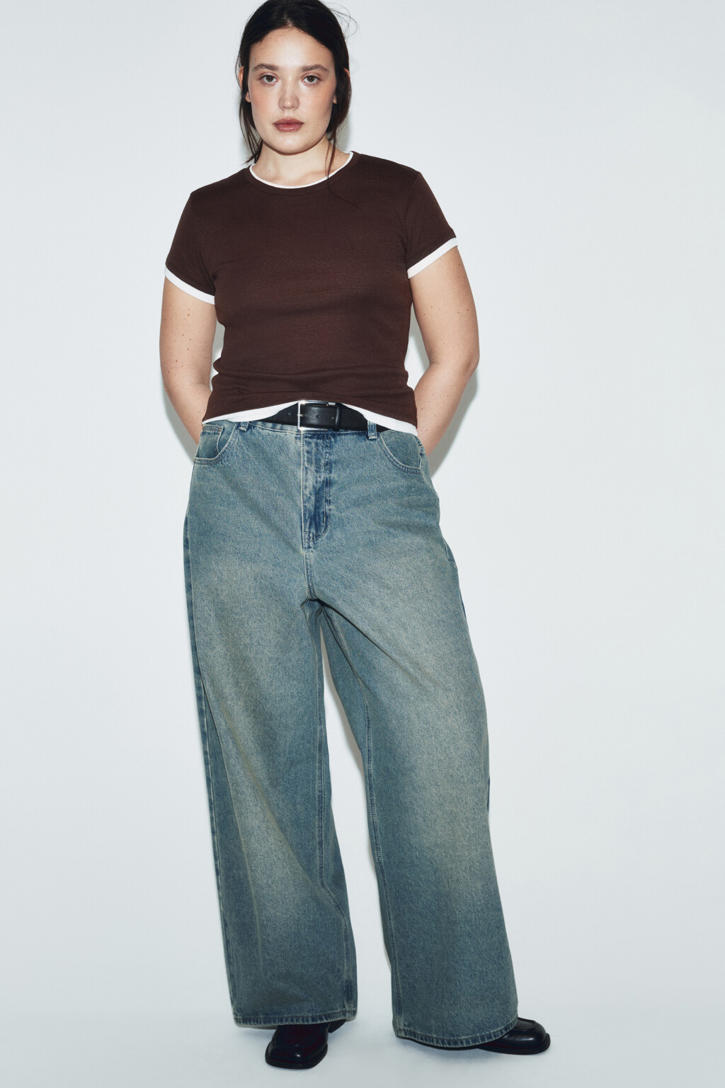 Джинсы baggy fit со средней посадкой - цвет синий - 2