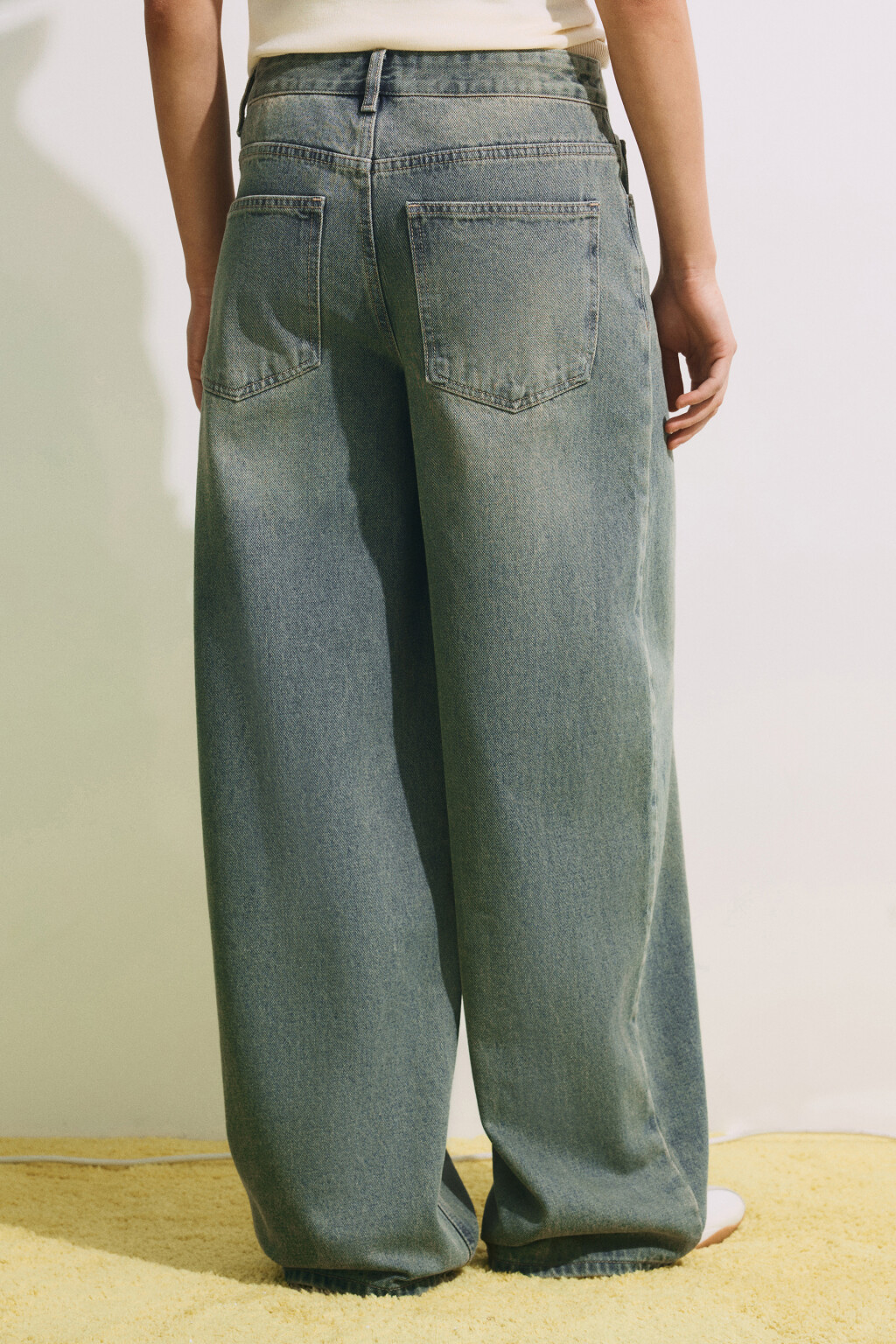 Джинсы baggy fit со средней посадкой - цвет синий - 4