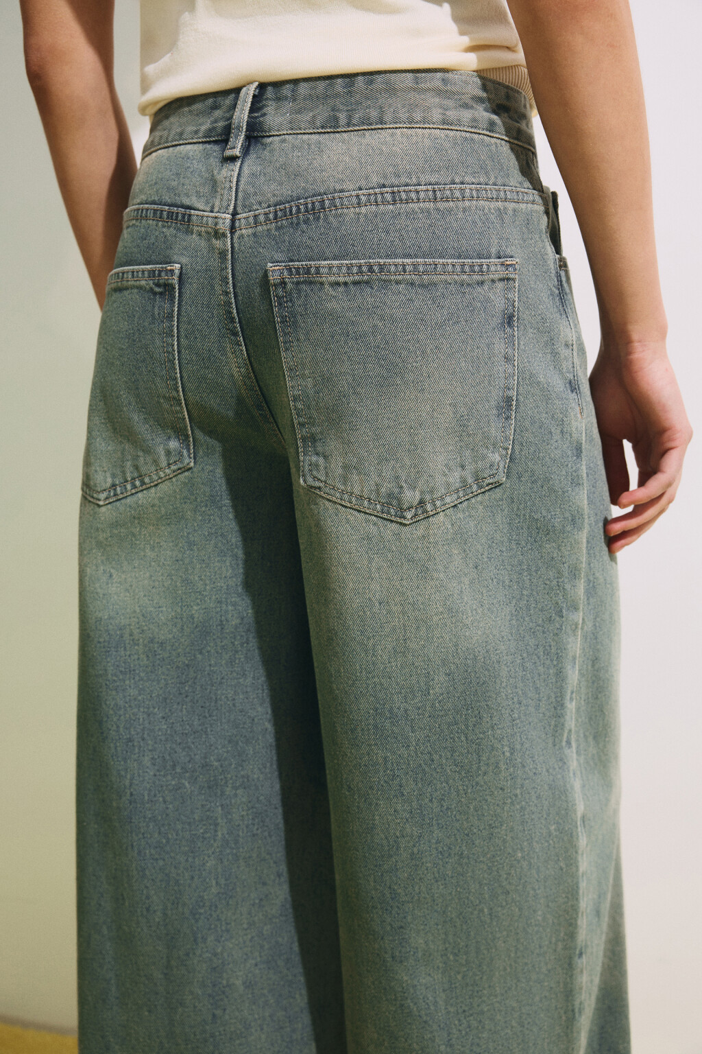 Джинсы baggy fit со средней посадкой - цвет синий - 7