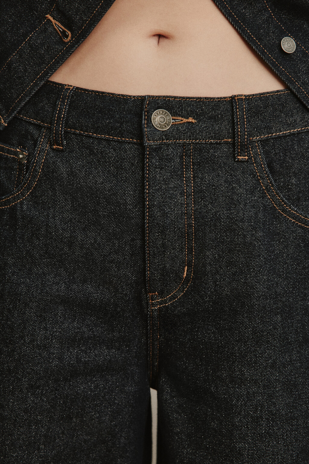 Джинсы wide leg со средней посадкой - цвет синий - 6