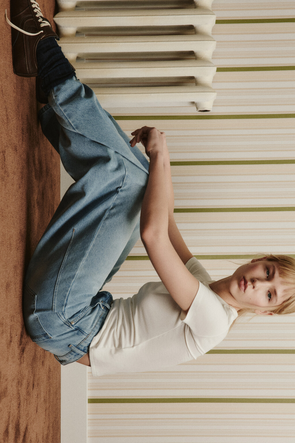 Джинсы barrel fit с декоративными швами - цвет голубой - 2