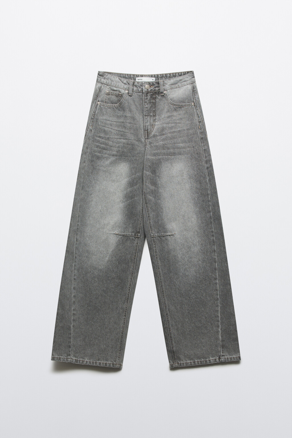 Джинсы barrel fit с декоративными швами - цвет серый - 8