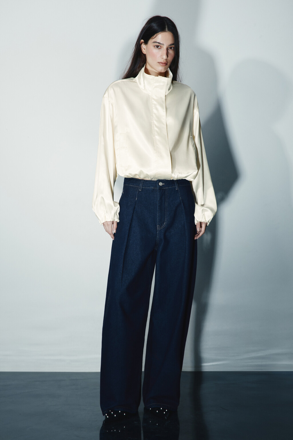 Джинсы baggy fit с высокой посадкой - цвет синий - 7