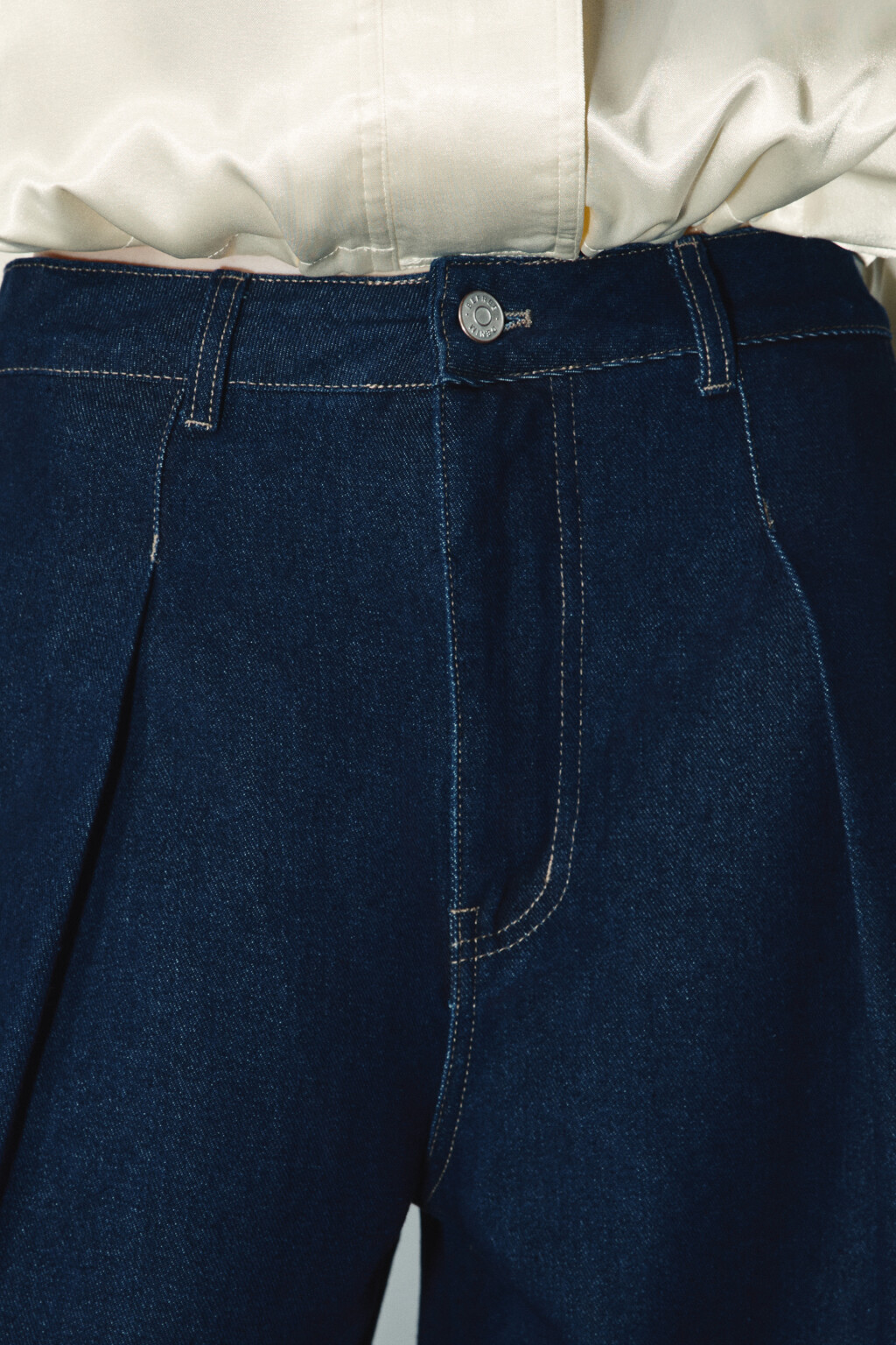 Джинсы baggy fit с высокой посадкой - цвет синий - 8