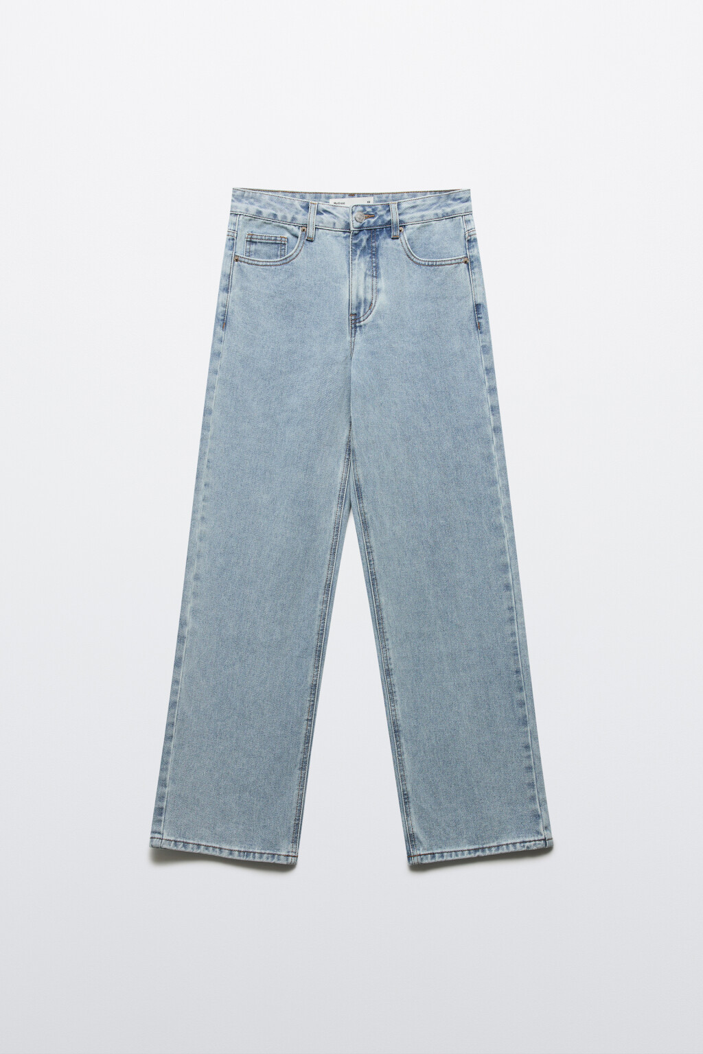Джинсы straight fit со средней посадкой - цвет голубой - 1