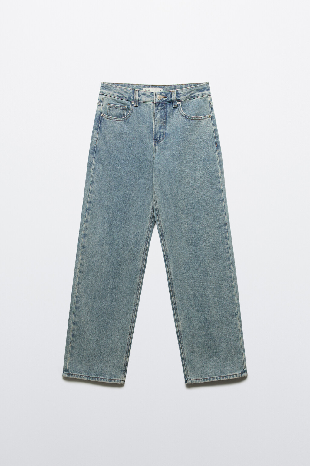 Джинсы straight fit со средней посадкой - цвет синий - 1