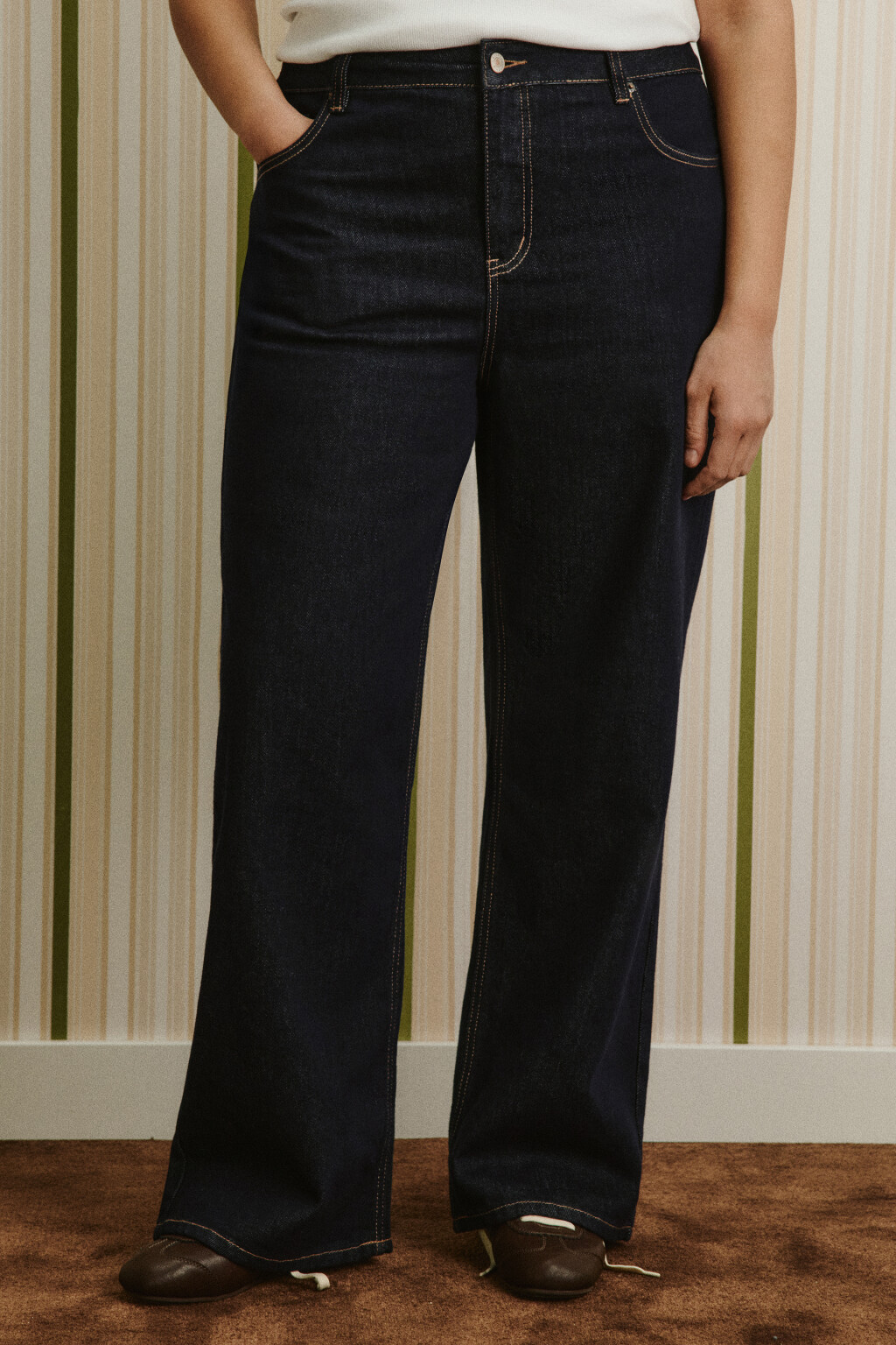 Джинсы straight fit со средней посадкой - цвет синий - 3