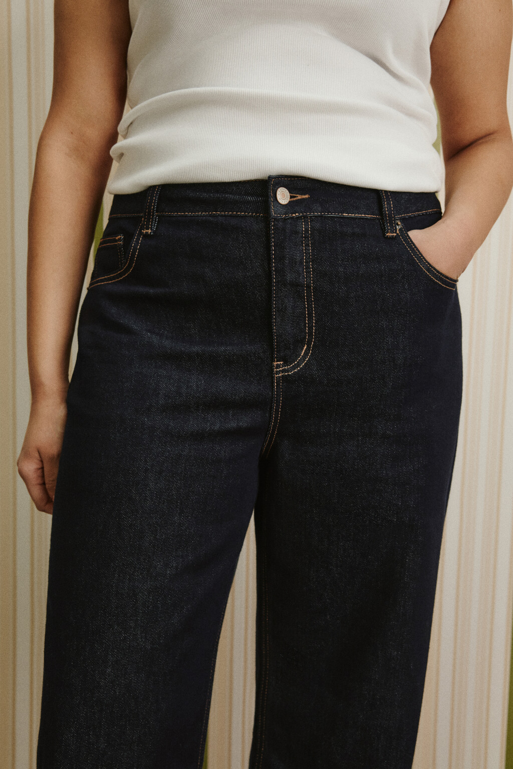 Джинсы straight fit со средней посадкой - цвет синий - 6