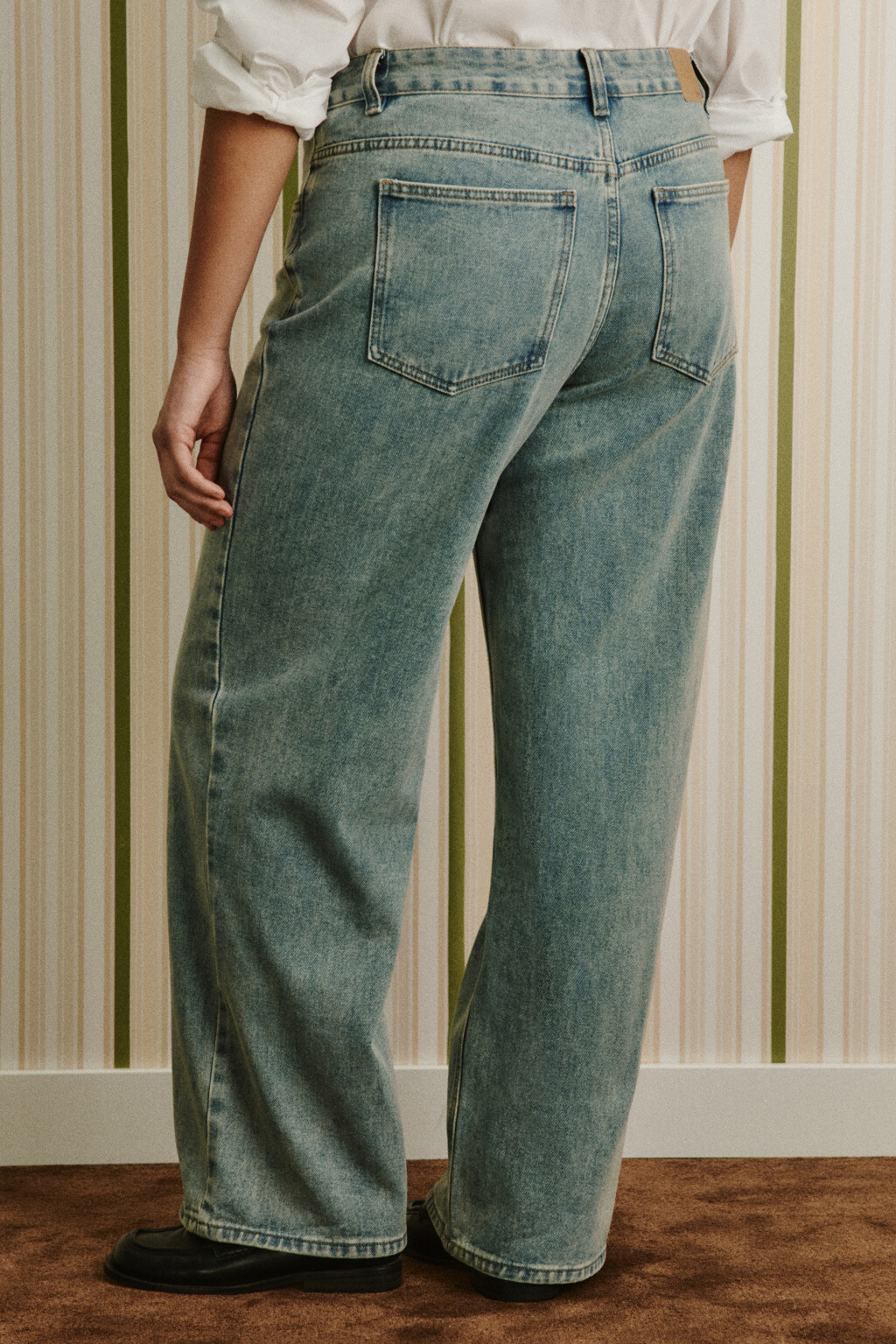 Джинсы straight fit со средней посадкой - цвет синий - 3