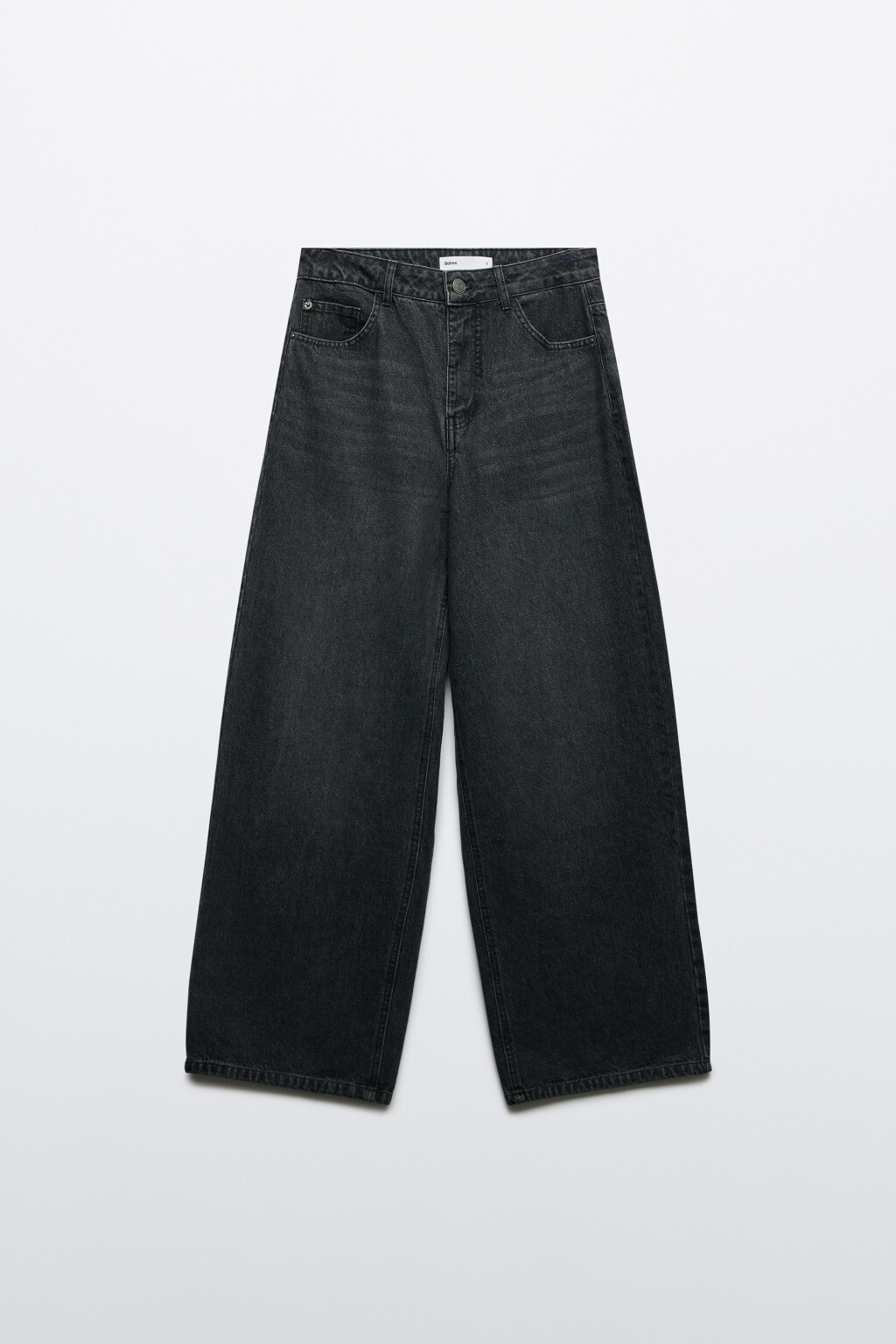 Джинсы baggy fit со средней посадкой - цвет серый - 1