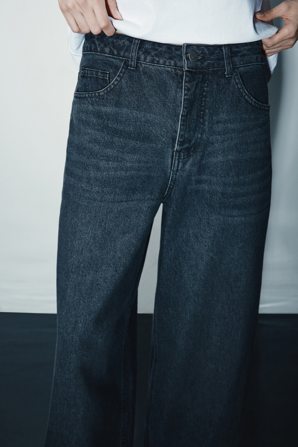 Джинсы baggy fit со средней посадкой - цвет серый - 6