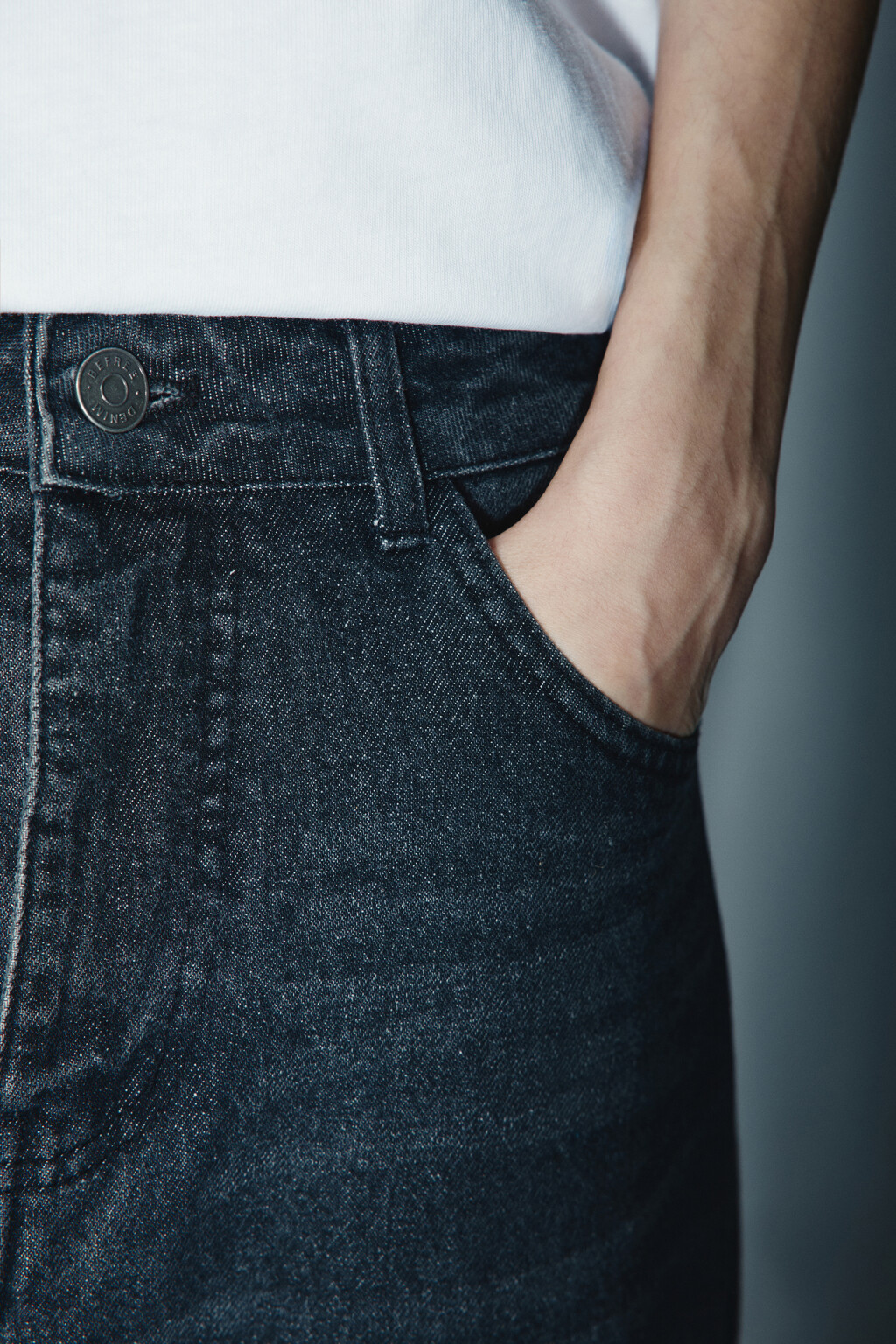 Джинсы baggy fit со средней посадкой - цвет серый - 7