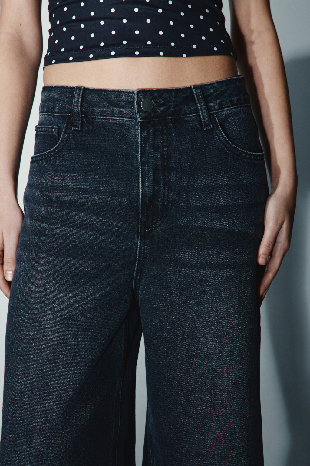 Джинсы baggy fit со средней посадкой - цвет серый - 6