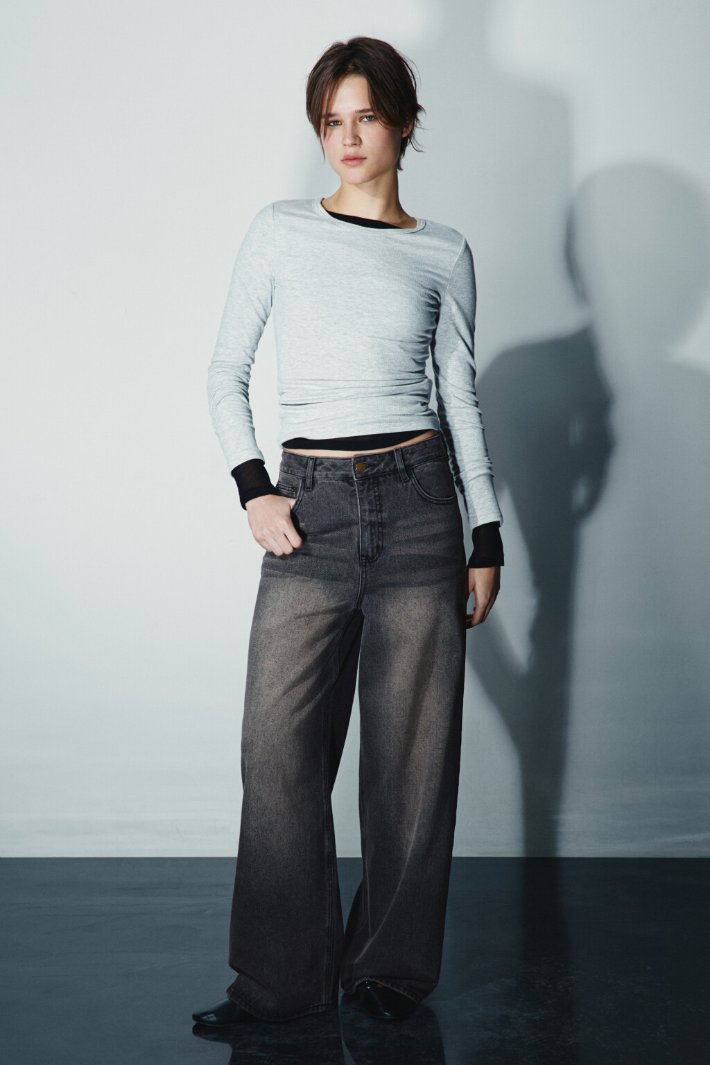 Джинсы baggy fit со средней посадкой - цвет коричневый - 4