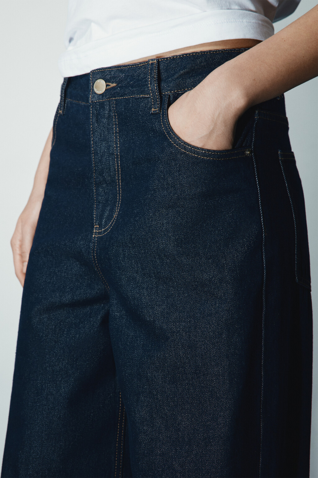 Джинсы baggy fit со средней посадкой - цвет синий - 5