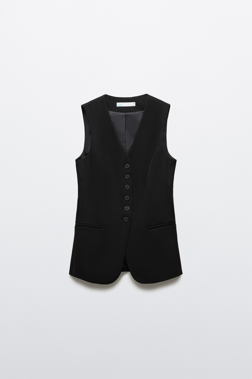 Жилет из костюмной ткани - цвет черный - 8