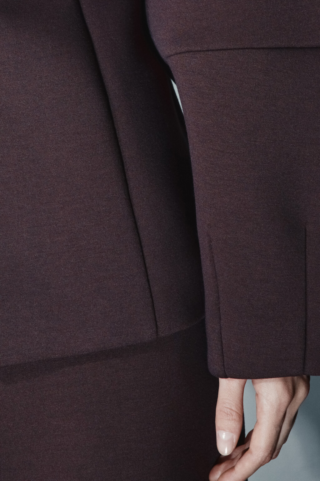 Пиджак приталенный с объемными рукавами - цвет коричневый - 6