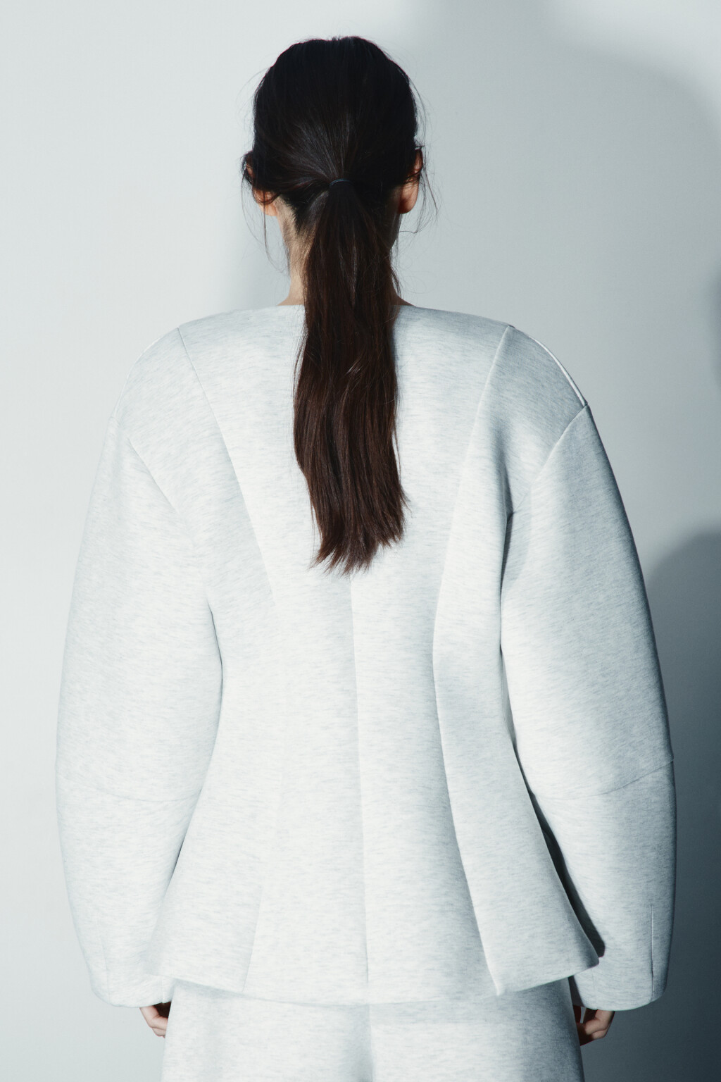 Пиджак приталенный с объемными рукавами - цвет серый - 3
