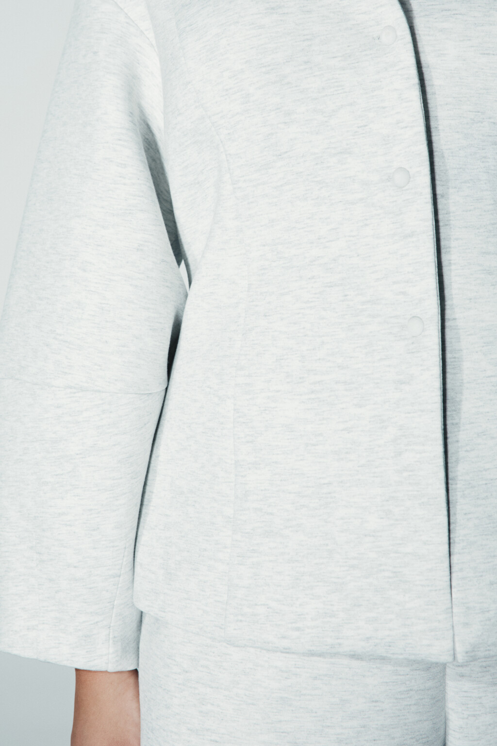 Пиджак приталенный с объемными рукавами - цвет серый - 5